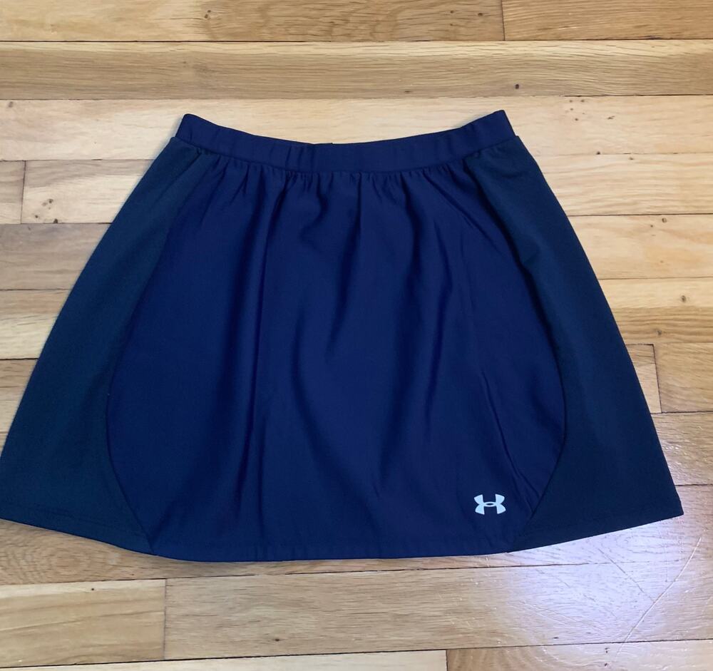 Under Armour Navy Blue Athletic Tennis Dri Fit & Mesh Skirt Women's Size Small